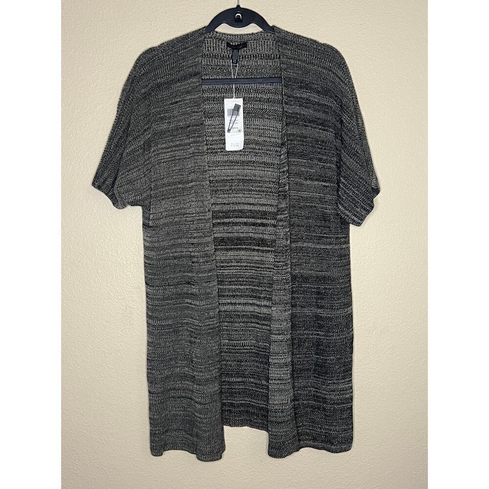 Eileen Fisher Black Natural Tencel Knit Kimono Cardigan Sz Small/ Med petite